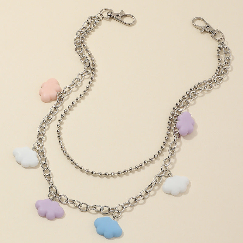 Metal Pants Chain Personality Cloud Pendant