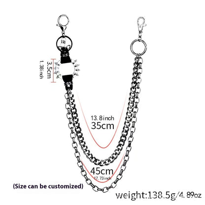 Retro Cool Metal Punk Rock Hip Hop Waist Wallet Chain