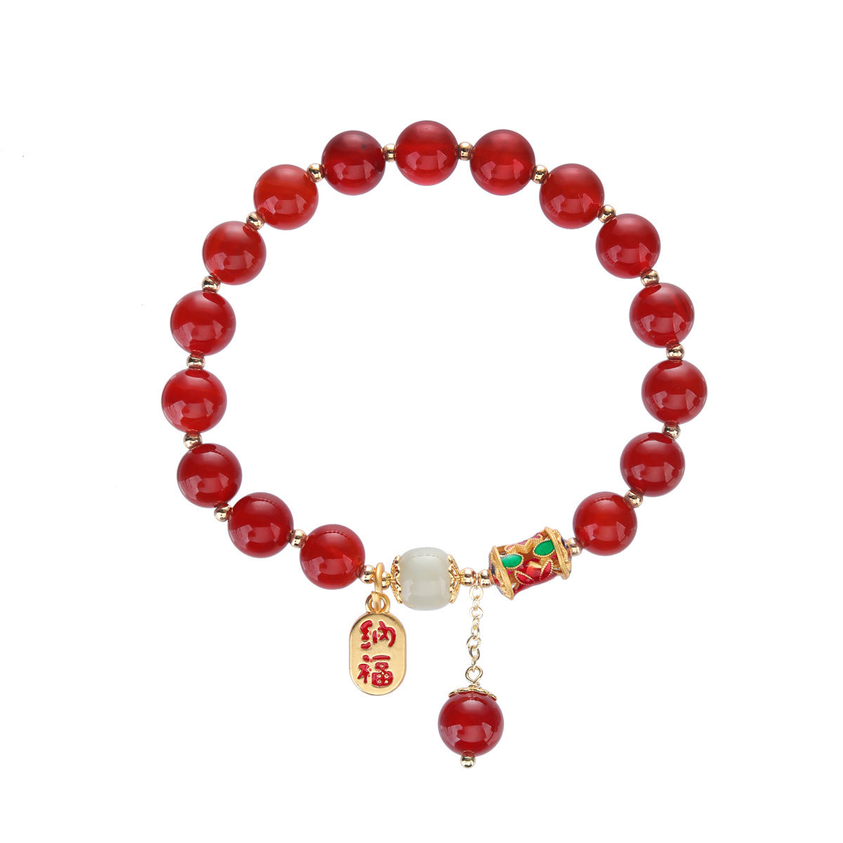 Natural Red Agate Bracelet Niche High Sense