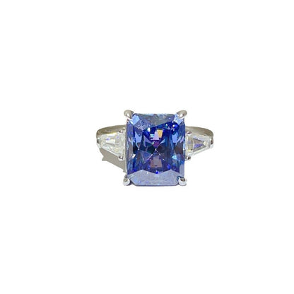 Sapphire Blue Ledean 5 Karat Moissanite Ring