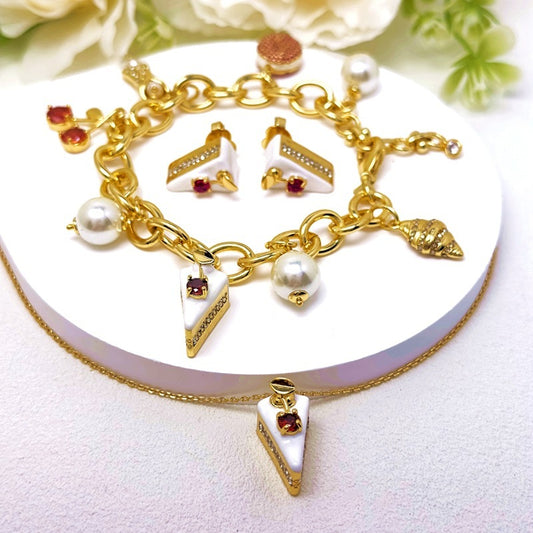 Light Luxury And Simplicity 925 Silver Stud Earrings Necklace Bracelet
