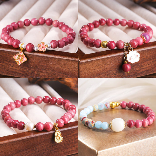 High-grade Natural Rose Stone Bracelet