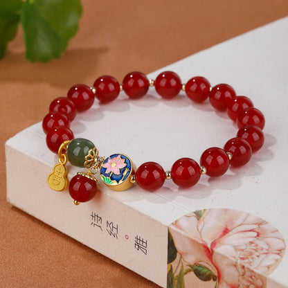 Natural Red Agate Bracelet Niche High Sense