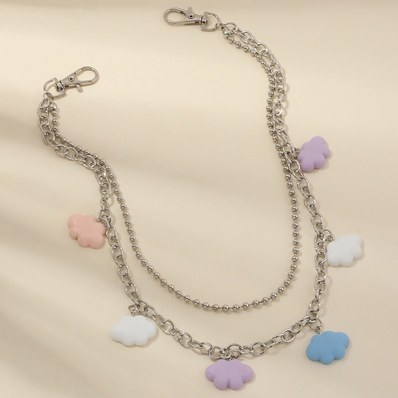Metal Pants Chain Personality Cloud Pendant