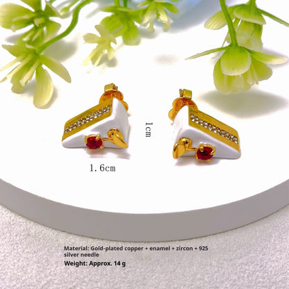 Light Luxury And Simplicity 925 Silver Stud Earrings Necklace Bracelet