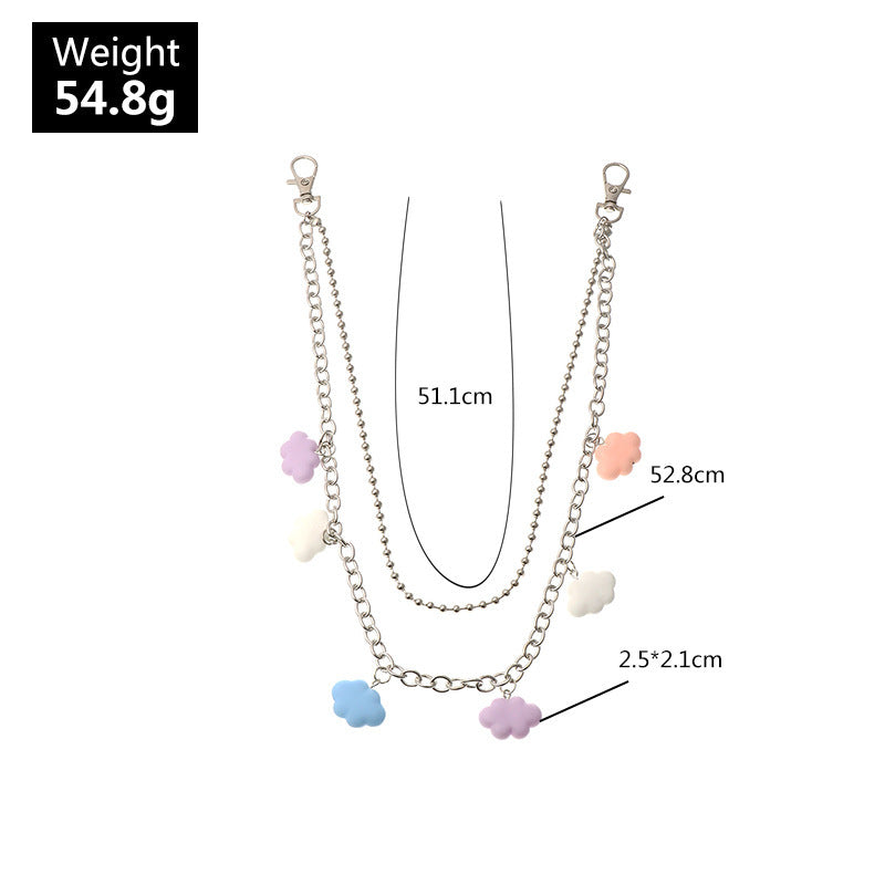 Metal Pants Chain Personality Cloud Pendant
